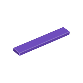 Dark Purple Tile 1 x 6
