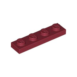 Dark Red Plate 1 x 4