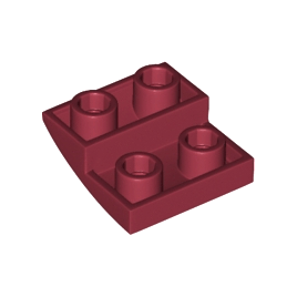 Dark Red Slope, Curved 2 x 2 x 2/3 Inverted
