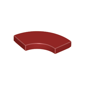 Dark Red Tile, Round Corner 2 x 2 Macaroni