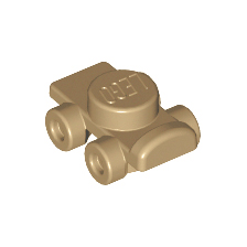 Dark Tan Minifigure Footgear Roller Skate