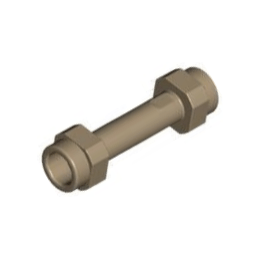 Dark Tan Minifigure, Weapon Hilt Smooth Extended