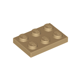 Dark Tan Plate 2 x 3