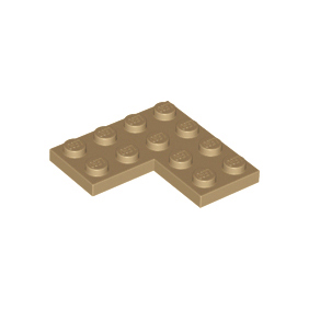 Dark Tan Plate 4 x 4 Corner