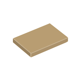 Dark Tan Tile 2 x 3