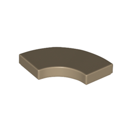 Dark Tan Tile, Round Corner 2 x 2 Macaroni