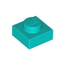 Dark Turquoise Plate 1 x 1