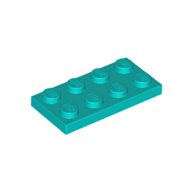 Dark Turquoise Plate 2 x 4
