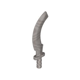 Flat Silver Minifigure, Weapon Sword, Khopesh Sickle Sword