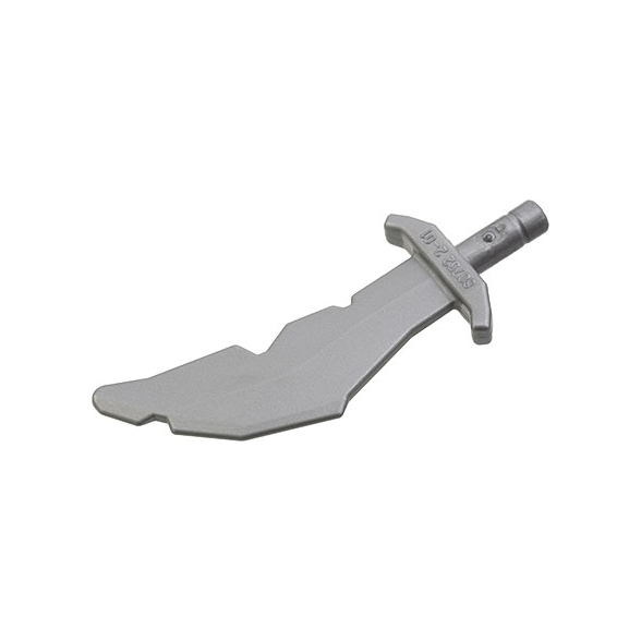 Flat Silver Minifigure, Weapon Sword, Scimitar with Nicks