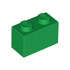 Green Brick 1 x 2