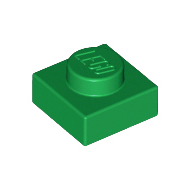 Green Plate 1 x 1