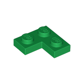 Green Plate 2 x 2 Corner