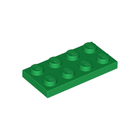 Green Plate 2 x 4