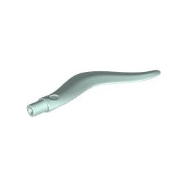 Light Aqua Wave Rounded Curved Single with Bar End Flame, Sword
