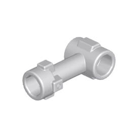 Light Bluish Gray Bar 1L with Top Stud and 2 Side Studs Connector Perpendicular