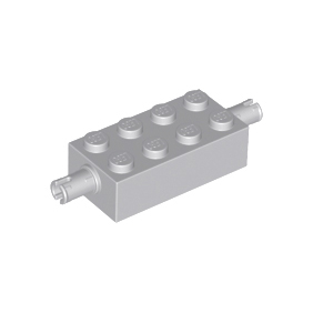 Light Bluish Gray Brick, Modified 2 x 4 with Pins