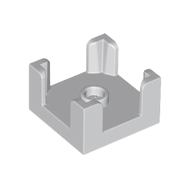 Light Bluish Gray Container, Box 2 x 2 x 1 Half with Stud and 4 Corner Supports
