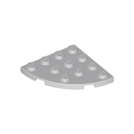 Light Bluish Gray Plate, Round Corner 4 x 4