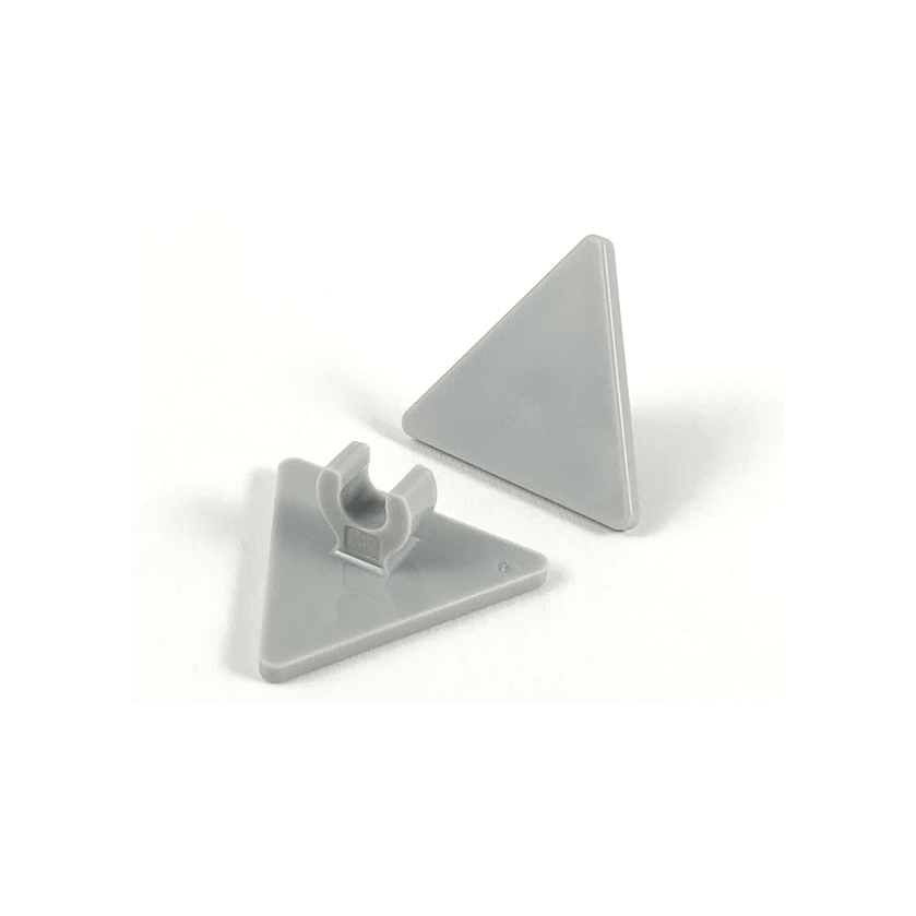 Light Bluish Gray Road Sign 2 x 2 Triangle with Open O Clip