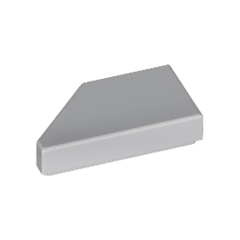 Light Bluish Gray Tile, Modified 1 x 2 Wedge Right