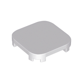 Light Bluish Gray Tile, Modified 4 x 4 with Rounded Corners and 4 Feet