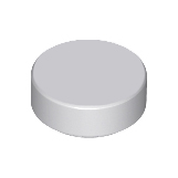 Light Bluish Gray Tile, Round 1 x 1