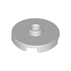 Light Bluish Gray Tile, Round 2 x 2 with Open Stud