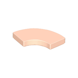 Light Nougat Tile, Round Corner 2 x 2 Macaroni