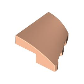 Light Nougat Wedge 2 x 2 x 2/3 Left