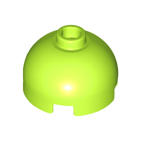 Lime Brick, Round 2 x 2 Dome Top