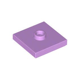 Medium Lavender Plate, Modified 2 x 2 with Groove and 1 Stud in Center Jumper