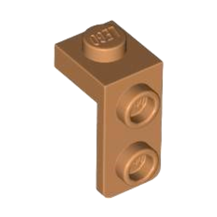 Medium Nougat Bracket 1 x 1 - 1 x 2