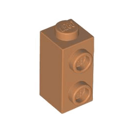 Medium Nougat Brick, Modified 1 x 1 x 1 2/3 with Studs on Side