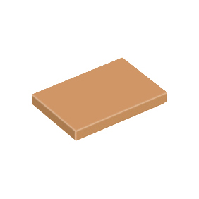 Medium Nougat Tile 2 x 3