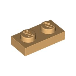 Medium Tan Plate 1 x 2