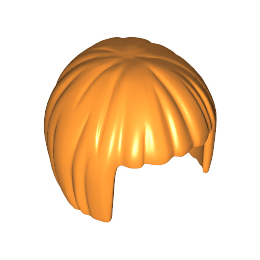Orange Minifigure, Hair Short, Bob Cut