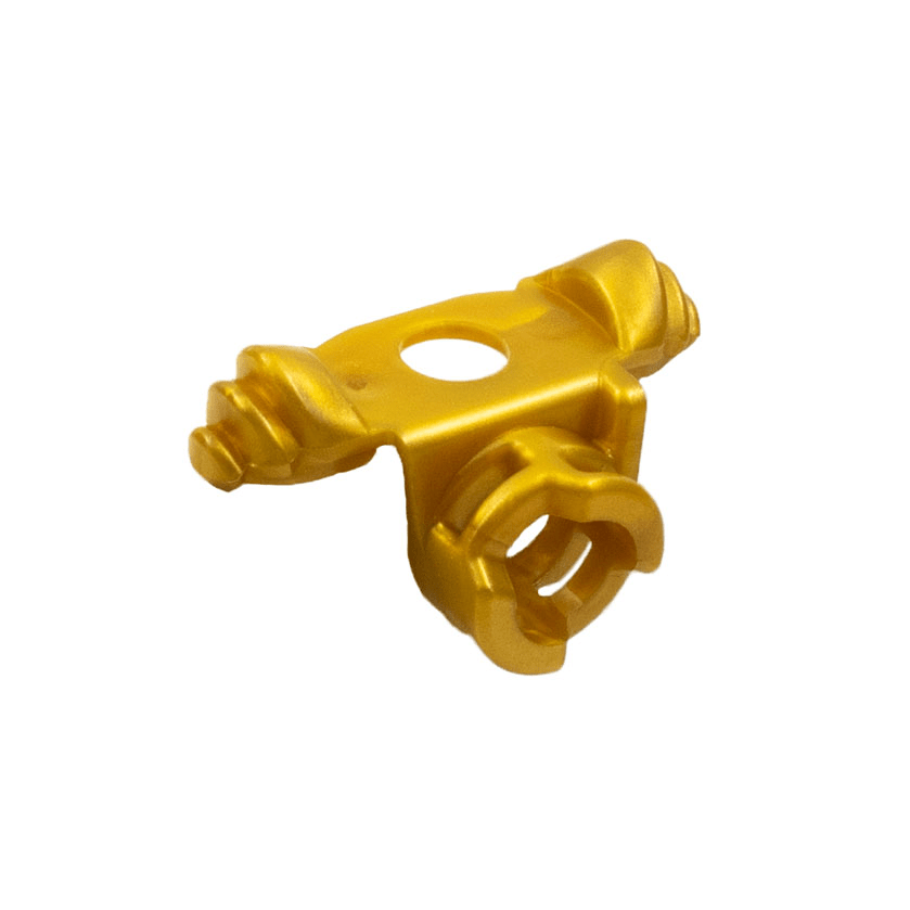 Pearl Gold Minifigure Armor Shoulder Pads Stepped with Scabbard for 2 Katanas