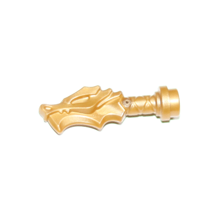 Pearl Gold Minifigure, Weapon Sword Hilt with Dragon Head
