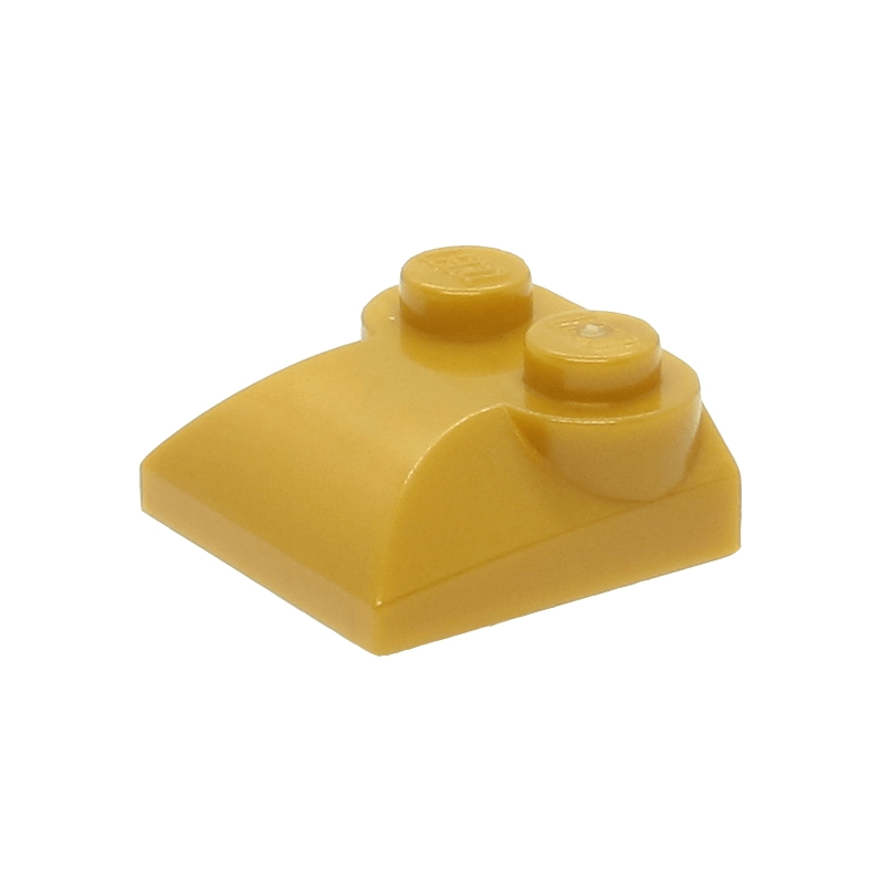 Pearl Gold Slope, Curved 2 x 2 x 2/3 with 2 Studs and Curved Sides