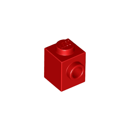 Red Brick, Modified 1 x 1 with Stud on Side