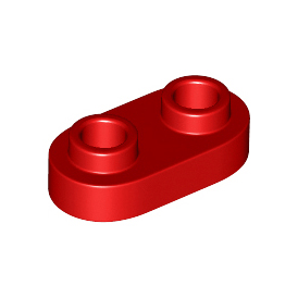 Red Plate, Round 1 x 2 with Open Studs