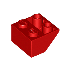 Red Slope, Inverted 45 2 x 2 with Flat Bottom Pin