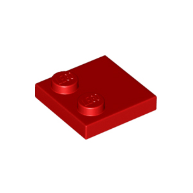 Red Tile, Modified 2 x 2 with Studs on Edge