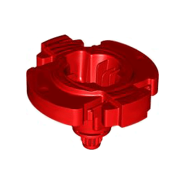 Red Turntable 7 x 6 1/2 x 4 with Gear 16 Tooth Base Ninjago Dragon Spinjitzu Spinner