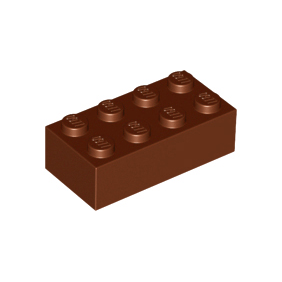 Reddish Brown Brick 2 x 4