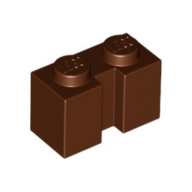 Reddish Brown Brick, Modified 1 x 2 with Channel
