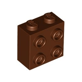 Reddish Brown Brick, Modified 1 x 2 x 1 2/3 with Studs on Side