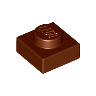 Reddish Brown Plate 1 x 1