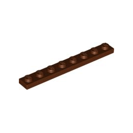 Reddish Brown Plate 1 x 8
